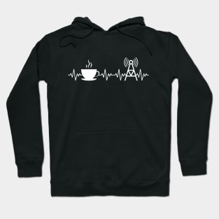 Coffee and ham radio enthusiast Vintage Amateur Radio coffee Hoodie